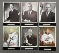 Astronauten NASA: Konvolut 10 Stück, Fotografien amerikanischer Astronauten m. eigh. U.
