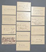 Franz Joseph I., Kaiser von Österreich: Konvolut 13 Stück, aus der Autographen Sammlung Kaiser Franz