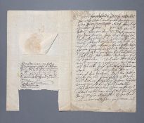 Könige von Großbritannien: Konvolut 4 Stück, Schriftstücke m. U.