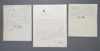 Leopold II. (HRR): Konvolut 3 Stück, Br. m. eigh. U.