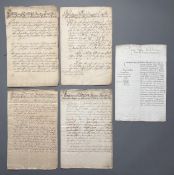 Franz Stephan von Lothringen: Konvolut 5 Stück, Schreiben mit eigh. U.