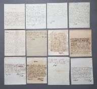 Franz II./I. (HRR): Konvolut 13 Briefe, 1 Abschrift eines Br.,1 Kuvert, 1 Fragment m. U.
