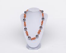 Collier, Jakob Bengel, 1931, Glas, Nickel