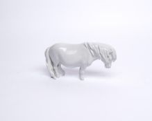 Porzellanfigur, "Shetlandpony", Meissen, Schwertermarke, 2. Wahl, Modellnummer T 251, Weißporzellan