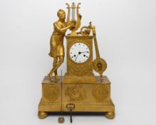 Large ‘Orpheus’ pendulum clock, Empire style, France, c. 1810/20, signed “Michelez / Elève de Bregu