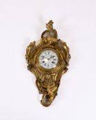 Cartel clock, Louis XV, France, c. 1765, signed "BUNON A PARIS", the partly gilded brass case featu