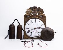Comtoise, France, dated 1840, signed "Pierre Sage" on the dial, Roman hour markers, striking mechan