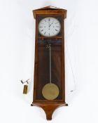 Viennese regulator, Emil Focke, Vienna, mid-19th century, three-sided glazed mahogany case with a S