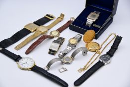 Konvolut aus 9 Damen u. Herren Armbanduhren