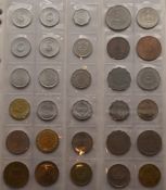 Münzen Konvolut im Album, aus Europa, Afrika und Asien