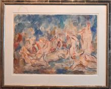 Manfred Henninger (1894–1986): Badende am See I & II