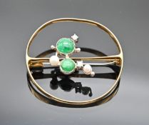 18K Brosche von der Art - Design Abteilung des Juwelier Jacobi