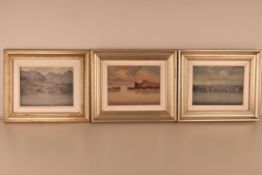 Konvolut aus drei Gemälden von Tessari Gianfranco