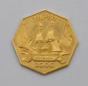 Niederländische Antillen - Königin Juliana 200 Gulden, 1976, Gold
