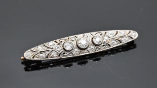 14 K Jugendstil Brosche