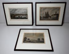 Konvolut aus drei Stahlstichen von Poppel u. Kurz, nach J. Gottheil, um 1850.