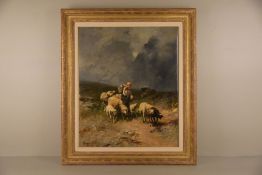 Christian Mali (1832-1906) - Schäferin 1891