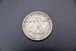 USA ½ Dollar, 1872 - Sitzende Liberty Silbermünze.