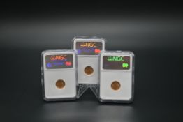 USA 3 x 1/10 Unze Gold, 5 Dollars NGC