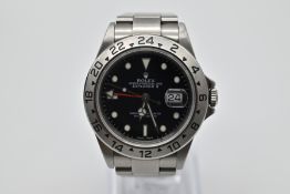 Rolex Explorer II, Herren Armbanduhr. Ref. 16570 - Schwarz Stahl Automatik.