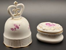 Ludwigsburger Porzellan Dose und Klingel