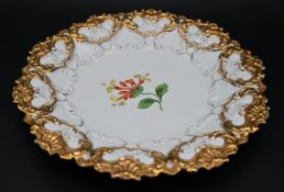 Meissen Porzellan Prunk Teller mit Blume