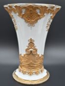 Meissen Porzellan Prunk-Vase Golddekor