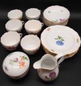 Meissen Blumenmuster Kaffeset für 6 Personen 3.Wahl