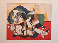 Picasso - Frau mit Hund spielend, 1953