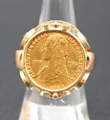 Münzring mit Medaille der Maria Theresia
