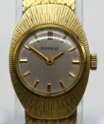 Dugena Vintage Mechanische Damen Armbanduhr, 585 - 14 Karat Gelbgold