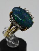 14 K Ring mit doubliertem Opal