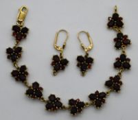 Granatschmuck Set