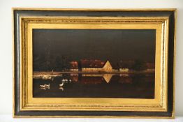 Paul Wilhelm Keller-Reutlingen - Bauerngehöft am See