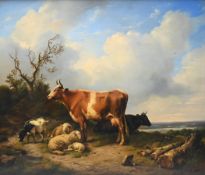 Eugene Verboeckhoven (1798/99-1881) - Kühe mit Schafen