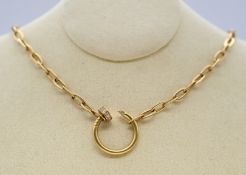 Cartier Juste un Clou Halskette 18K/750er. Gelbgold mit Diamanten