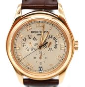 Patek Philippe Herrenarmbanduhr - Jahreskalender, Ref. 5035R - 18K Roségold Silbernes Zifferblatt