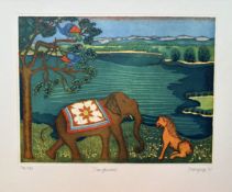 Konvolut von 16 Grafiken, überwiegend Radierungen und Lithografien, 20. Jh.