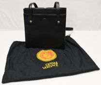 Versace Tasche - Gianni Versace Schwarze Ledertasche