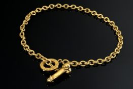 Vivienne Westwood Kette mit Phallus Anhänger, Messing vergoldet, L. 43,5cm