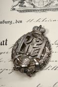 Abzeichen für Mitglieder der Kaiserlich Russischen Feuerwehrgesellschaft, Russland 1910, Silber 84
