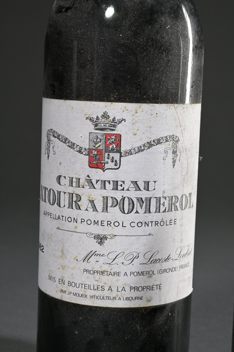 5 assorted bottles of red wine, France, Bordeaux: 1x Château La Tour à Pomerol, 1982, 0.75l, 1x Châ - Image 2 of 8