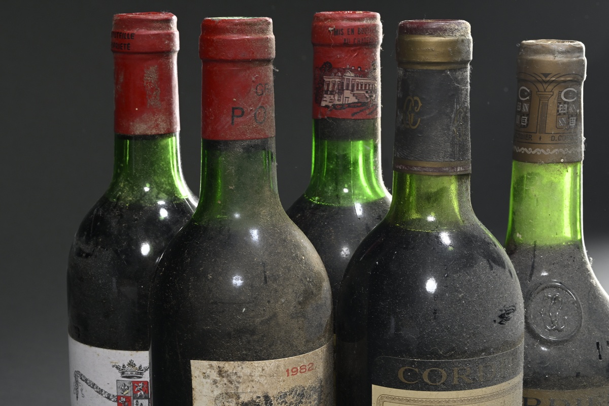 5 assorted bottles of red wine, France, Bordeaux: 1x Château La Tour à Pomerol, 1982, 0.75l, 1x Châ - Image 7 of 8