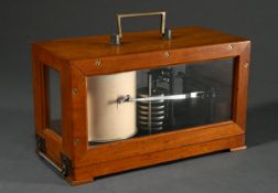 Barograph im verglastem Eichengehäuse, bez. Lufft 269, 16,5x28,5x14cm