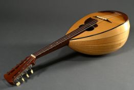 Deutsche Rundbauch Mandola, Meisterwerkstatt Max Klein, Zettel innen datiert und signiert, Fichtend