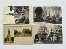 65 Postkarten Konstanz, Sammelschwerpunkt 'Kirchen und ihre Altäre', ab 1900 aufwärts, 20er und 30e