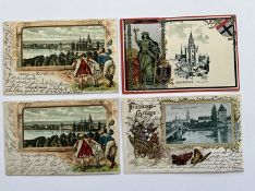 112 Postkarten Konstanz, Sammelschwerpunkt 'Postkarten mit Prägung - touristische Sehenswürdigkeite