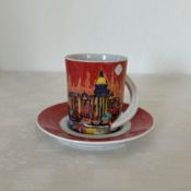 Konvolut aus vierzehn Rosenthal Espresso-Sammeltassen mit Unterschalen, "Cupola" Edition und drei G