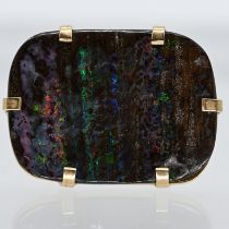 Brooch/pendant with rectangular opal matrix, goldsmith’s work, 1990s