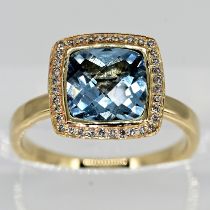Ring with aquamarine and diamonds, jeweller Heinecke, Hamburg, Germany, 2014